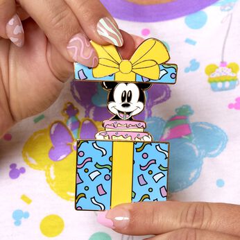 Mickey Mouse Birthday Present Surprise 3" Collector Box Pin, Image 2